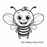 Buzzing Worker Bee Coloring Pages 1