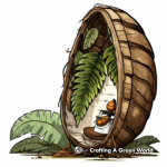 Cacao Pod from Theobroma Tree Coloring Pages 1