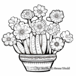 Páginas para colorear de Cactus en flor 1