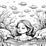 Calm and Relaxing Underwater Scene Coloring Pages 3