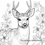 Calm Browning Doe Among Blossoms Coloring Pages 4