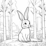 Calm Bunny in the Forest Coloring Pages 4