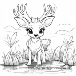 Calm Summer Deerling Coloring Pages 4