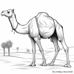 Camel-Centered Arabian Desert Coloring Pages 4