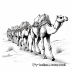 Camel Train Coloring Pages in Desert Trek 1