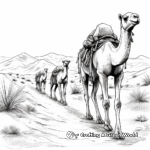 Camel Train Coloring Pages in Desert Trek 2