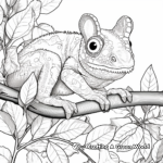 Camouflage Capabilities: Chameleon Adaptation Coloring Pages 1
