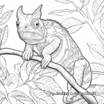 Camouflage Capabilities: Chameleon Adaptation Coloring Pages 2