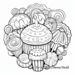 Candy-Inspired Mandala Coloring Pages for Adults 4