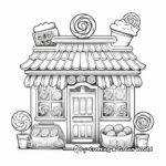 Candy Shop Front Coloring Pages 1