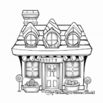 Candy Shop Front Coloring Pages 2