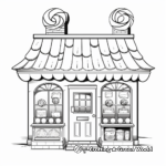 Candy Shop Front Coloring Pages 3