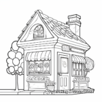 Candy Shop Front Coloring Pages 4