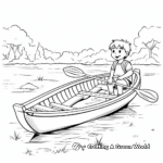 Comparación entre canoa y bote de remos Páginas para colorear 4