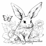 Captivating Bunny and Hummingbird Coloring Pages for Adults 1