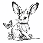 Captivating Bunny and Hummingbird Coloring Pages for Adults 2