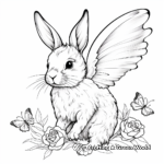 Captivating Bunny and Hummingbird Coloring Pages for Adults 3
