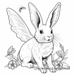 Captivating Bunny and Hummingbird Coloring Pages for Adults 4