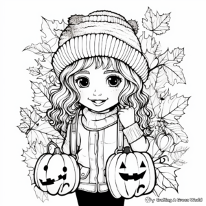 Captivating Fall Fashion Coloring Pages 1