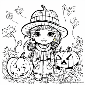 Captivating Fall Fashion Coloring Pages 4