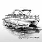 Captivating Luxury Pontoon Boat Coloring Pages 1