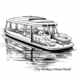 Captivating Luxury Pontoon Boat Coloring Pages 3