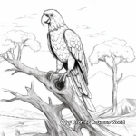 Captivating Macaw in its Natural Habitat Coloring Pages 3