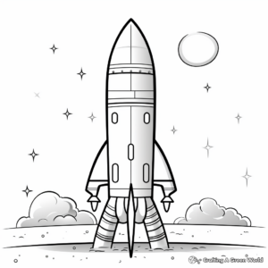 Captivating Space Rocket Coloring Pages 4