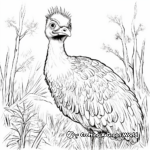 Capture the Wild: Emu in Bushland Coloring Pages 3