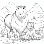 Capybara and Friends: Other Rodents Coloring Pages 1