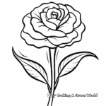 Carnation Flower Coloring Sheets 2