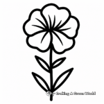 Carnation Flower Coloring Sheets 3