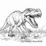 Carnivorous Allosaurus Eating Prey Coloring Pages 2