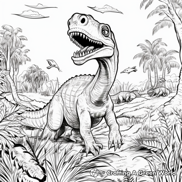Carnivore Dinosaur Coloring Pages - Free &amp; Printable!