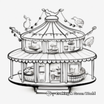 Carousel Bird Feeder Coloring Pages for Kids 3