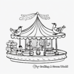 Carousel Bird Feeder Coloring Pages for Kids 4