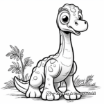 Cartoon Apatosaurus Coloring Pages for Toddlers 2