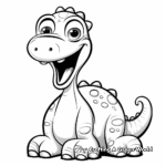 Cartoon Apatosaurus Coloring Pages for Toddlers 3