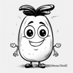 Cartoon Avocado Characters Coloring Pages 4