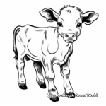 Cartoon Baby Cow Coloring Pages for Kids 4
