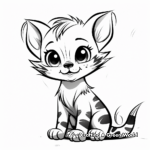 Cartoon Bengal Cat Coloring Pages for Children 1