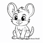 Cartoon Chinchilla Character Coloring Pages 3