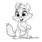 Cartoon Chipmunk Characters Coloring Pages 1
