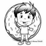 Cartoon Donut Character Coloring Pages 2