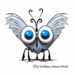 Cartoon Inspired Blue Morpho Butterfly Coloring Pages 1