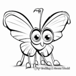 Cartoon Inspired Blue Morpho Butterfly Coloring Pages 2
