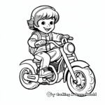 Dibujos animados de motos para colorear para niños 2
