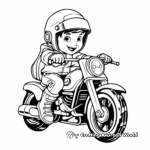 Dibujos animados de motos para colorear para niños 3