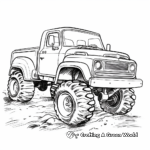 Cartoon Mud Truck Coloring Pages for Kids 2