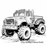 Cartoon Mud Truck Coloring Pages for Kids 3